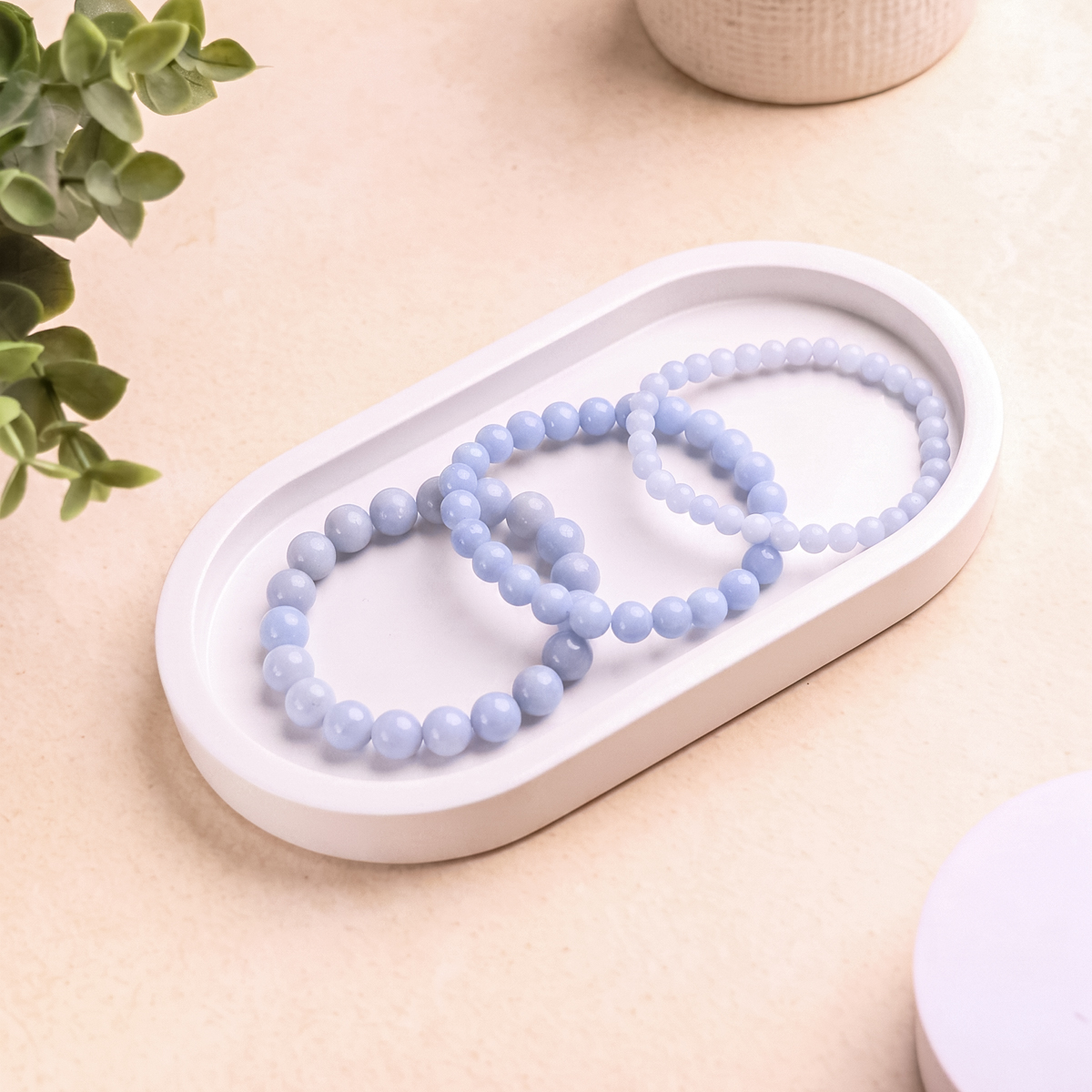 Untitled-4 angelite round beads bracelet