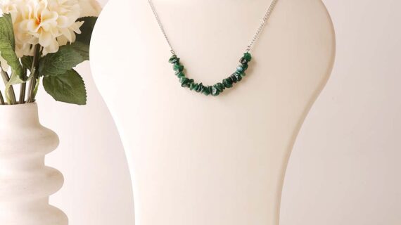 Green Jade Chips Choker Necklace