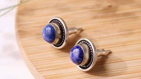 Lapis Stud Earrings