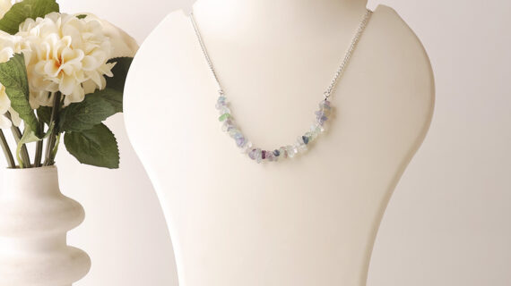 Multi Fluorite Chips Choker Necklace