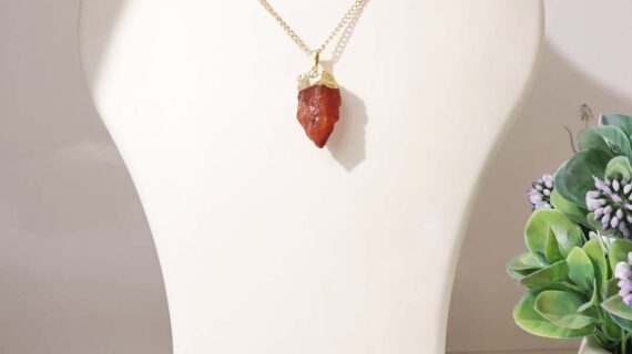 Red Carnelian Raw Pendant