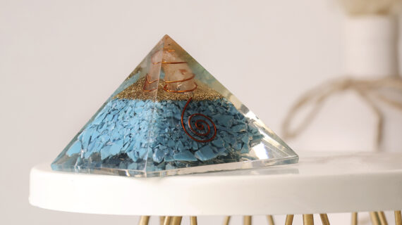 Turquoise Firoza Orgone Pyramid