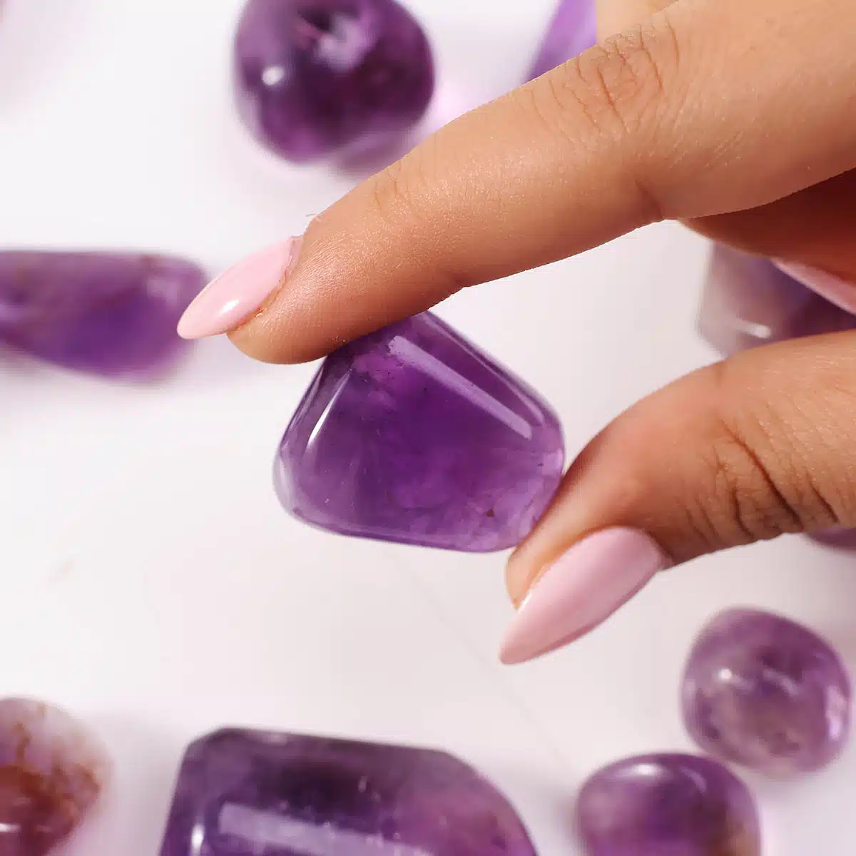 Ametrine Tumble Stone-Shubhanjali (1) Shop Crystal Ametrine Tumble Stone