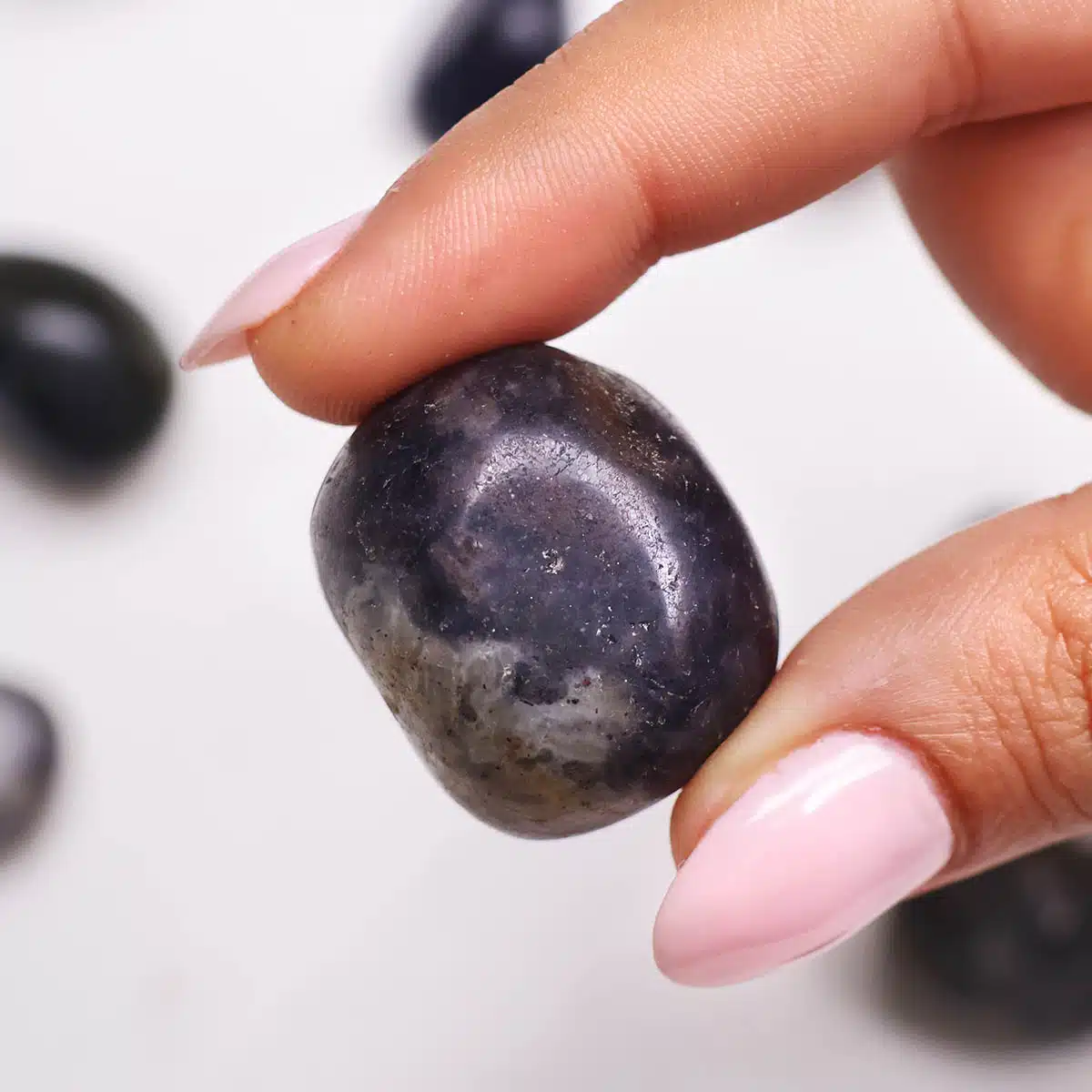 Iolite Tumble Stones-Shubhanjali (1) Shop Iolite Tumble Crystal Stones