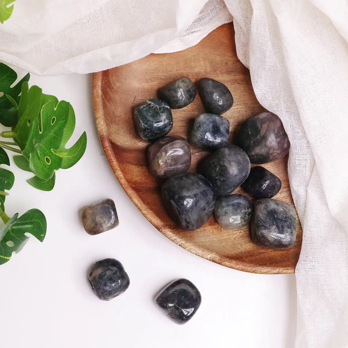 Iolite Tumble Stones-Shubhanjali (4) Shop Iolite Tumble Crystal Stones