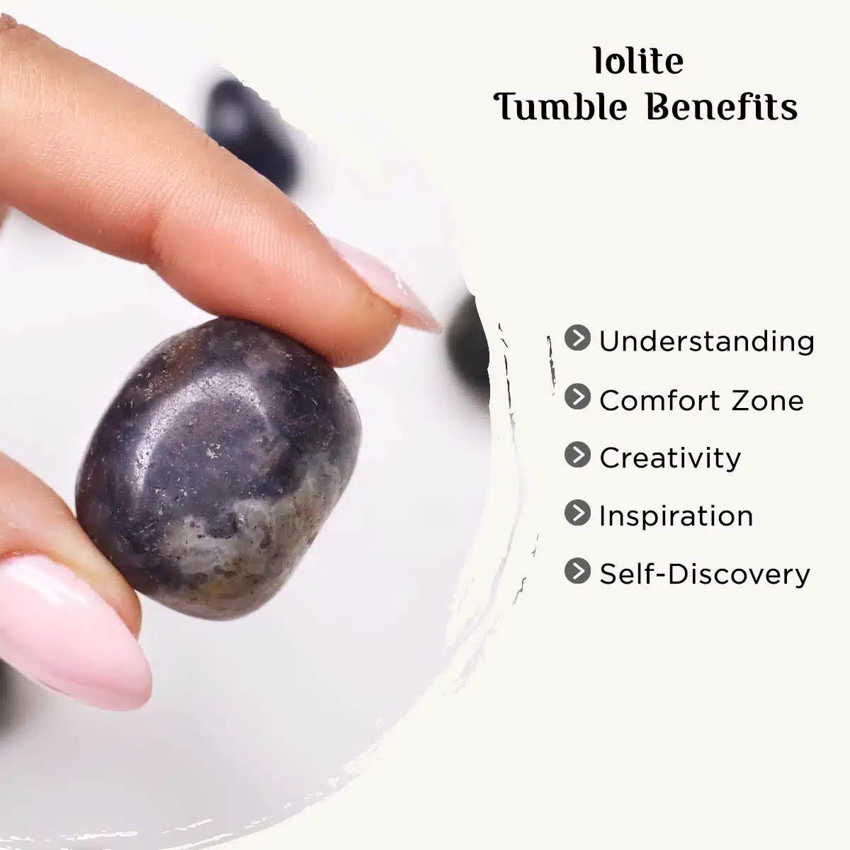 Iolite Tumble Stones-Shubhanjali Shop Iolite Crystal Tumble Stones