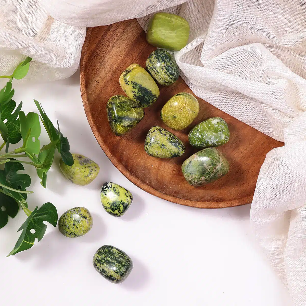 Premium Serpentine Tumble Stones-Shubhanjali (3) Shop Crystal Premium Serpentine Tumble Stones