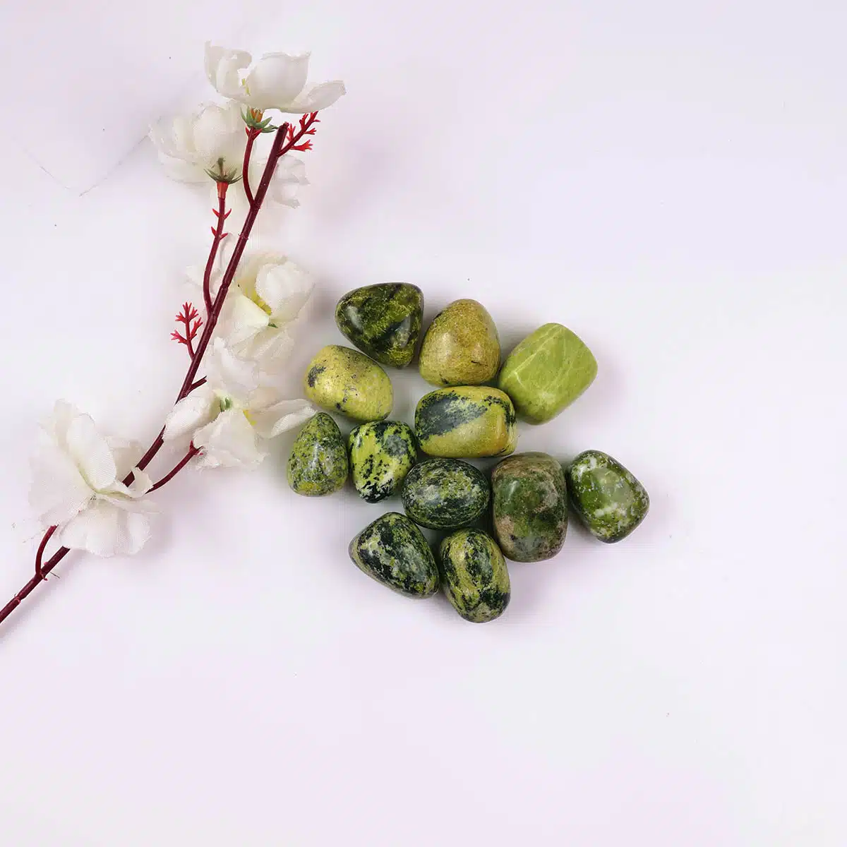 Premium Serpentine Tumble Stones-Shubhanjali (4) Shop Crystal Premium Serpentine Tumble Stones