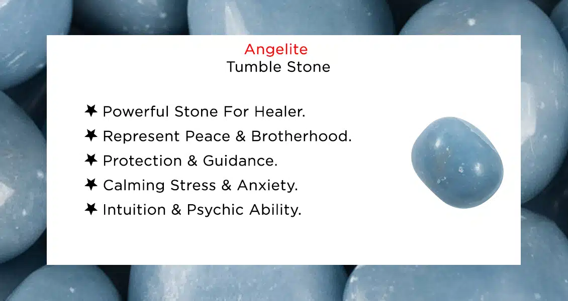 Natural Angelite Tumble Stones
