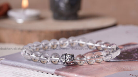 Clear Quartz Buddha Bracelet