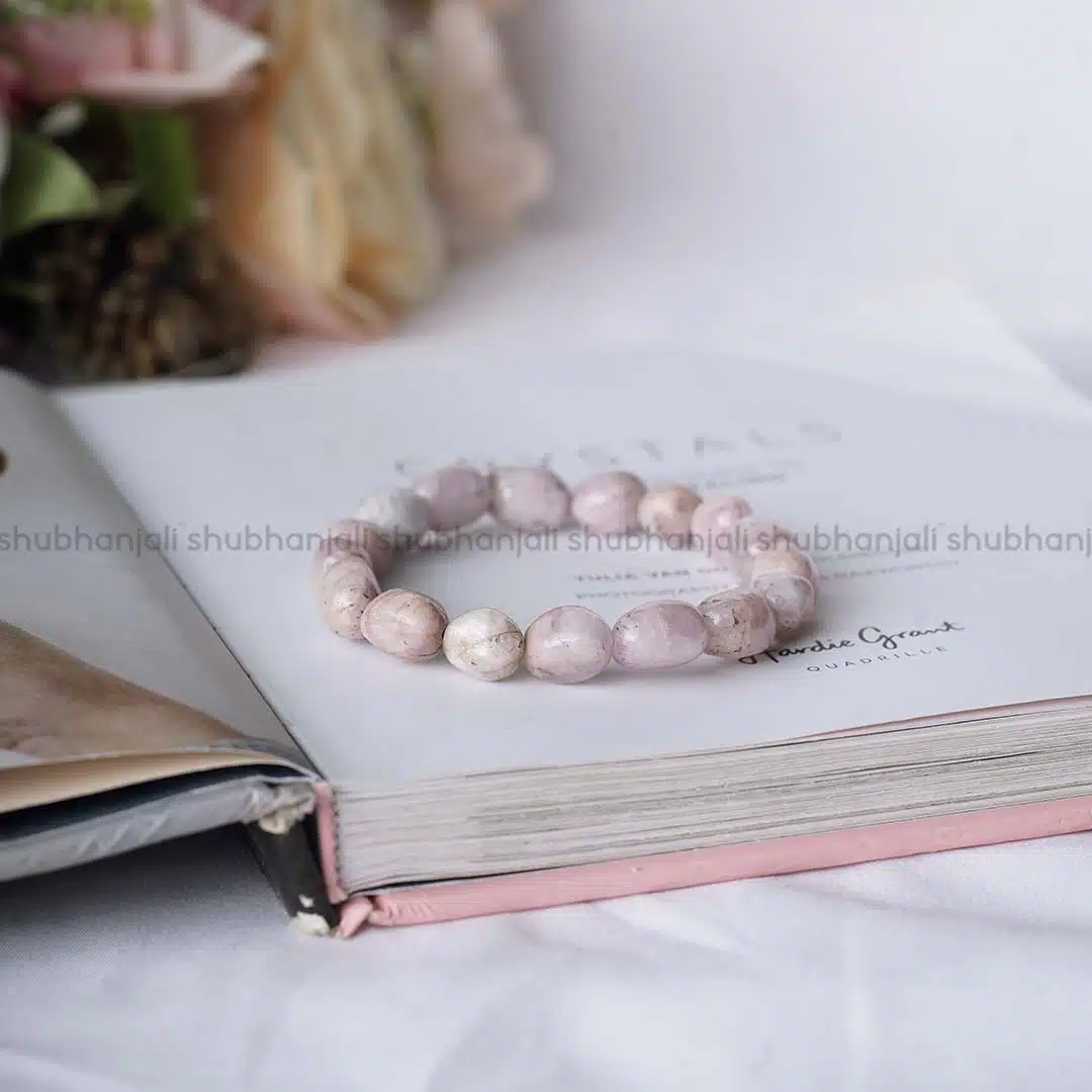 Buy Healing Crystal Kunzite Bracelet for uplifting the heart
