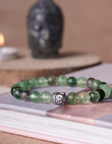 Multi Fluorite Buddha Crystal Bracelet