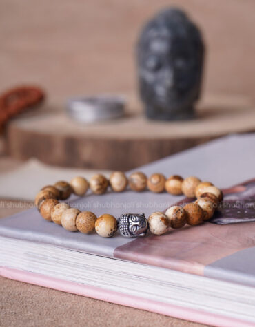 Picture Jasper Buddha Crystal Bracelet