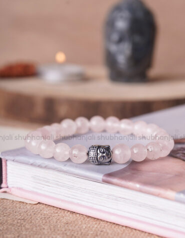 Rose Quartz Buddha Crystal Bracelet
