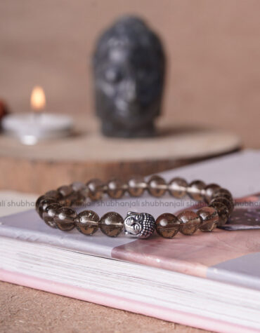Smoky Quartz Buddha Crystal Bracelet