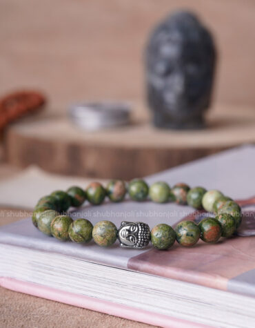 Unakite Buddha Crystal Bracelet