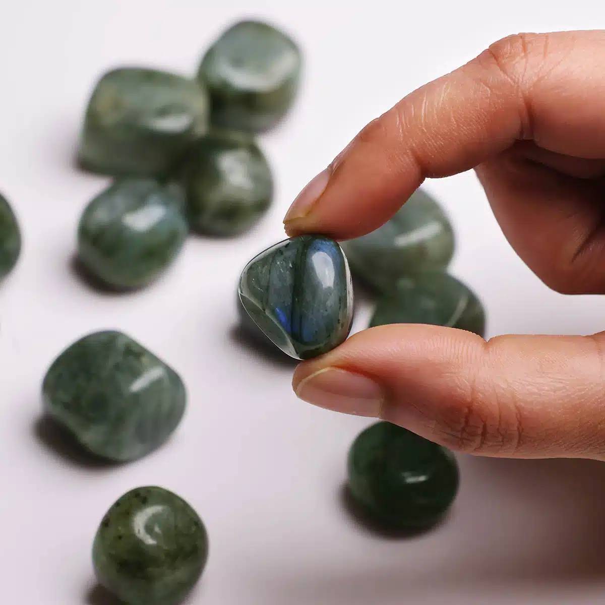 White Labradorite Tumble Stones-Shubhanjali (1) Shop White Labradorite Tumble Stones