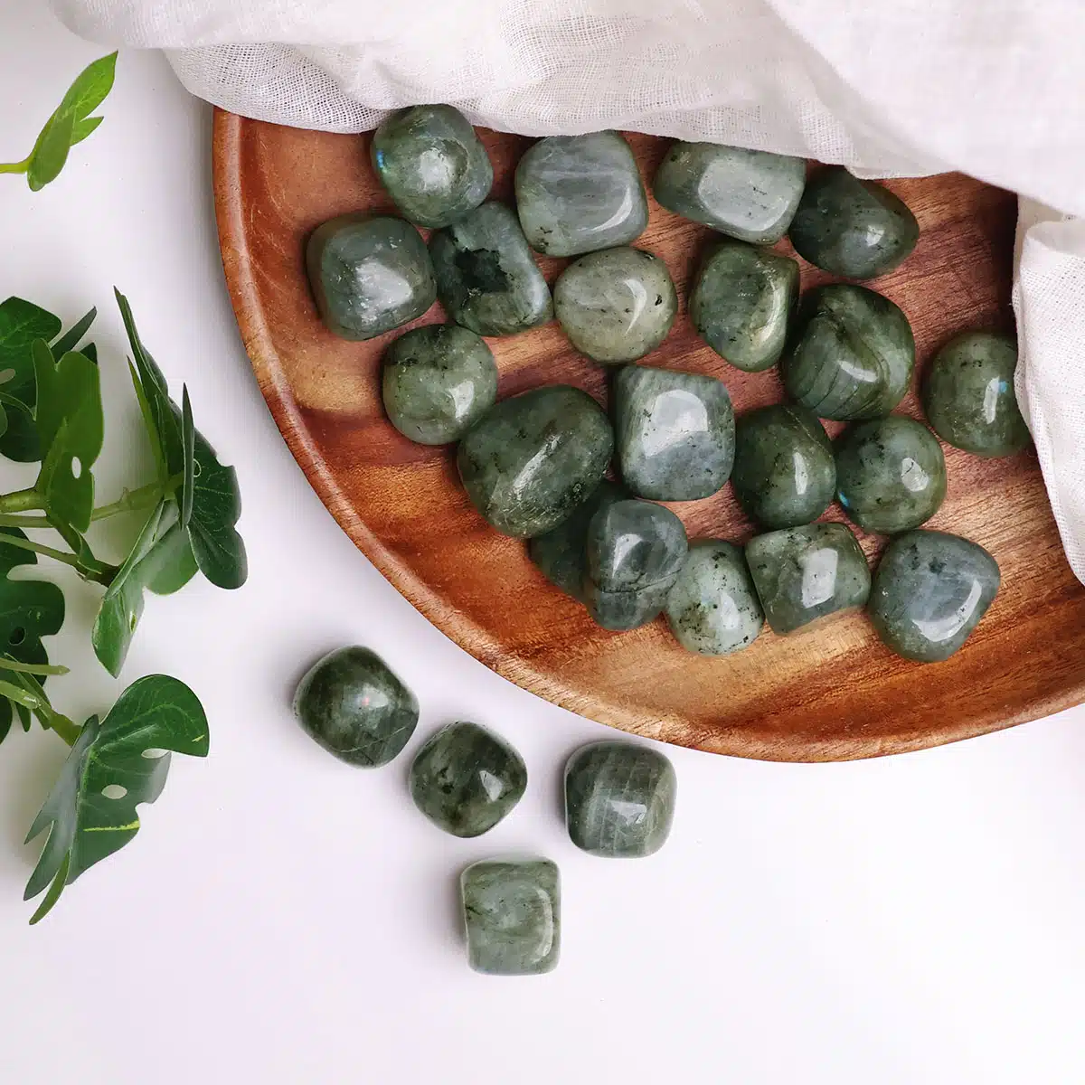 White Labradorite Tumble Stones-Shubhanjali (3) Shop White Labradorite Tumble Stones