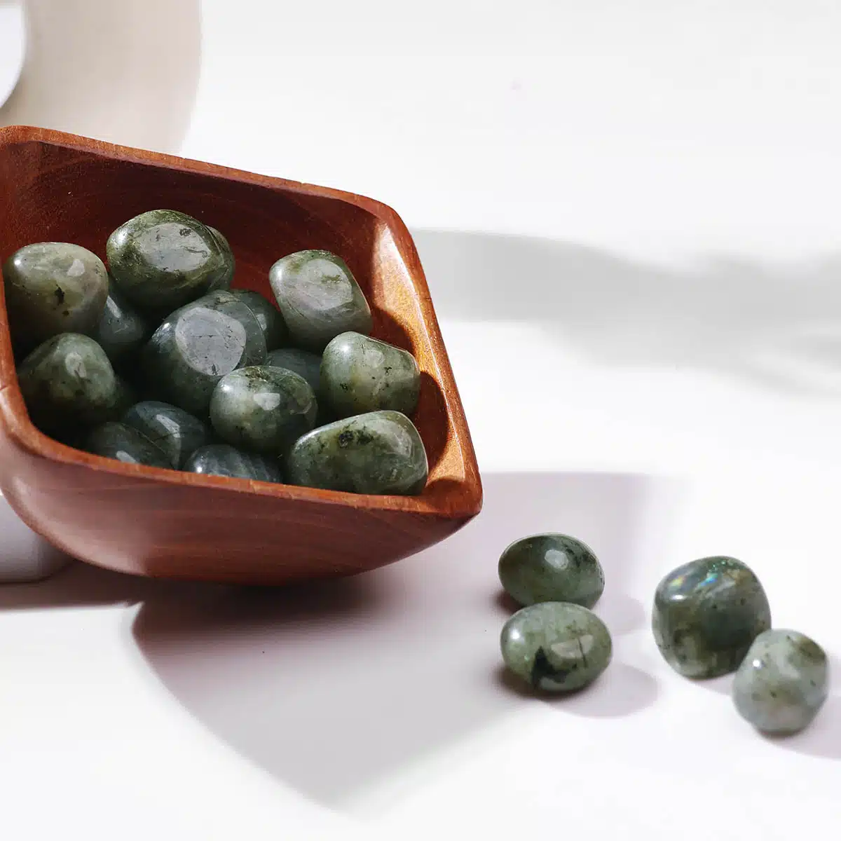 White Labradorite Tumble Stones-Shubhanjali (4) Shop White Labradorite Tumble Stones