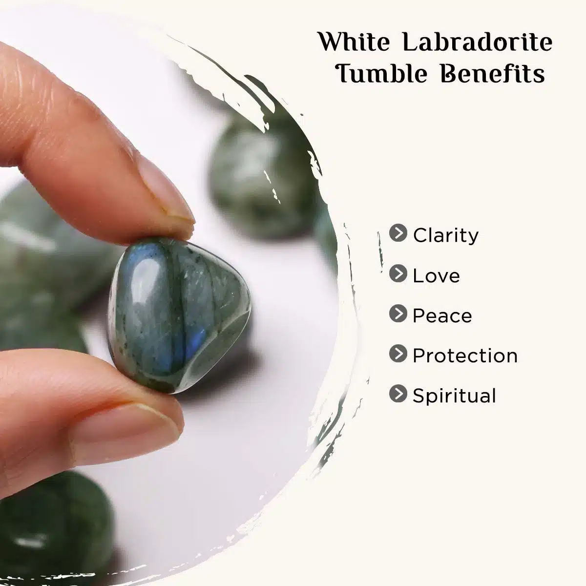 White Labradorite Tumble Stones-Shubhanjali Shop White Labradorite Crystal Tumble Stones