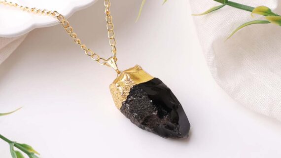 Black Obsidian Raw Pendant