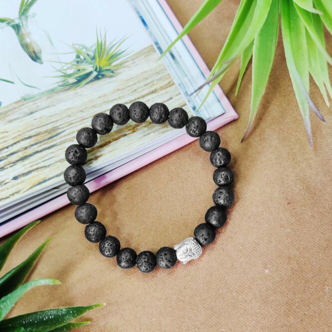 Lava Bracelet  Buy Online Lava Crystal Buddha Bracelet  Shubhanjali