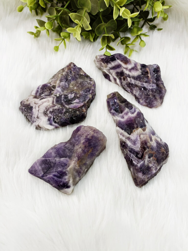 Chevron Amethyst Raw Stones