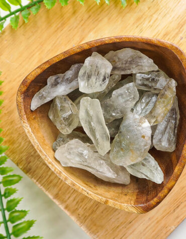 green amethyst raw stones