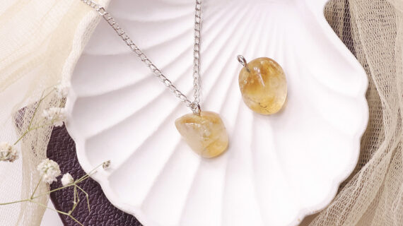 Citrine Tumble Pendant