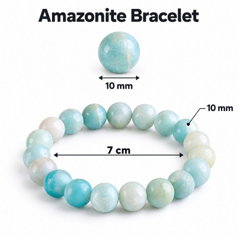 Amazonite Beads Bracelet (2) amazonite beads bracelet