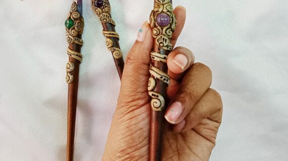 Amethyst Hair Bun Sticks