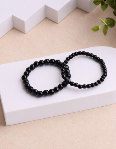 black onyx faceted bracelet