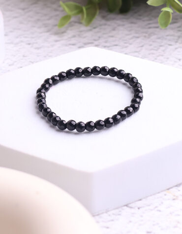 black onyx faceted bracelet