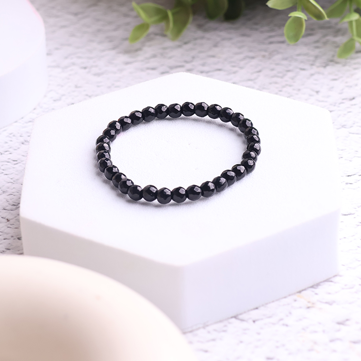 Black Onyx Faceted Bracelet 6mm black onyx faceted bracelet