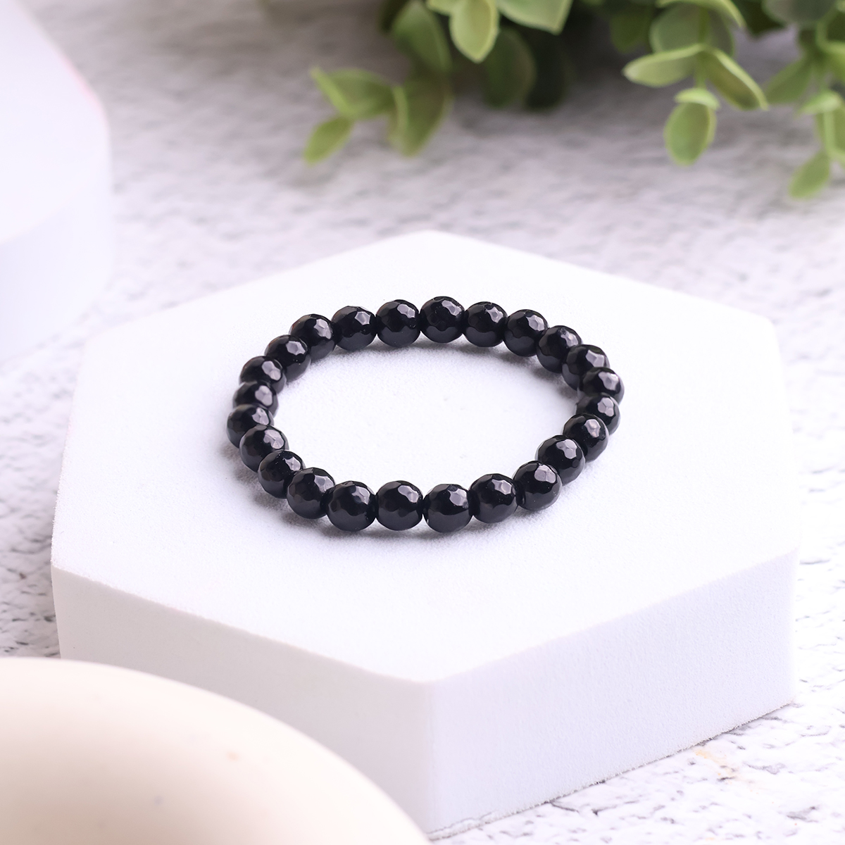 Black Onyx Faceted Bracelet 8mm black onyx faceted bracelet