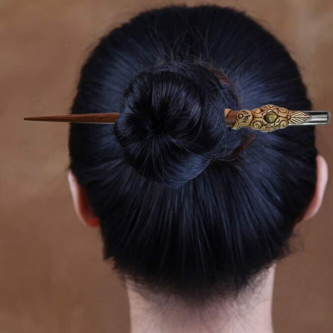 Shop Black Tourmaline Crystal Hair Bun Sticks