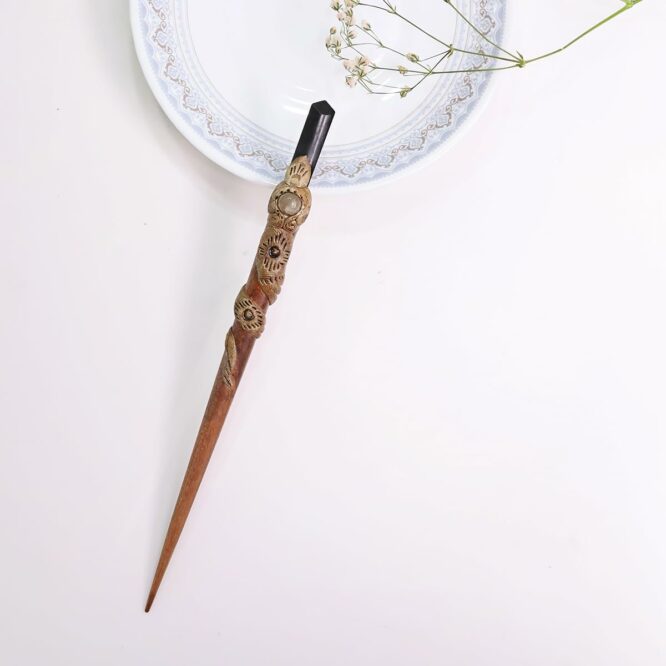 Shop Black Tourmaline Crystal Hair Bun Sticks