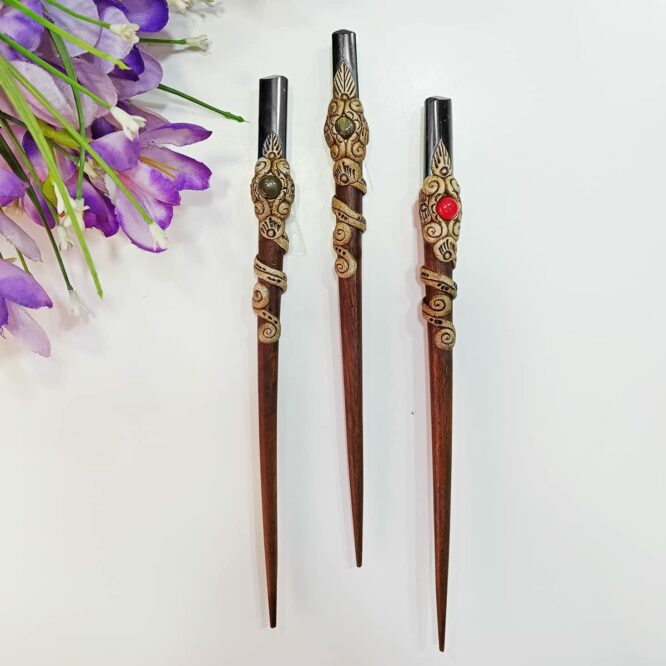 Shop Black Tourmaline Crystal Hair Bun Sticks