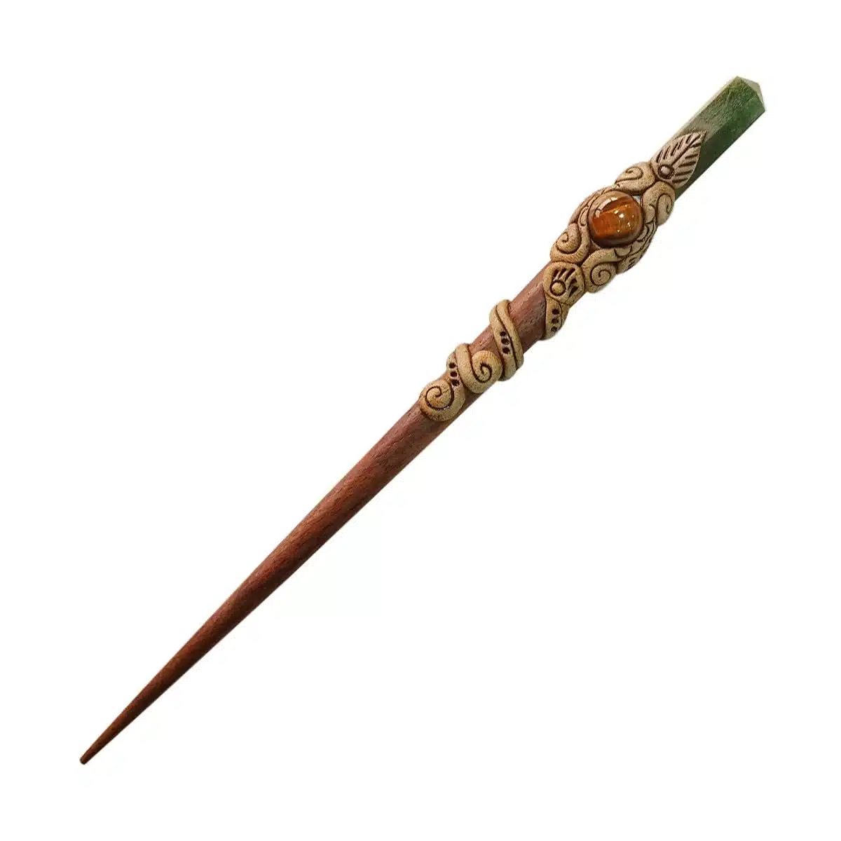 Green Jade Hair Bun Stick-Shubhanjali (1) Shop Green Jade Crystal Hair Bun Stick
