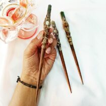 Shop Green Jade Crystal Hair Bun Stick