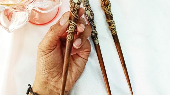 Green Jade Hair Bun Stick