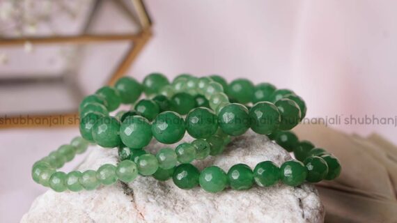 Green Aventurine Faceted Beads Bracelet