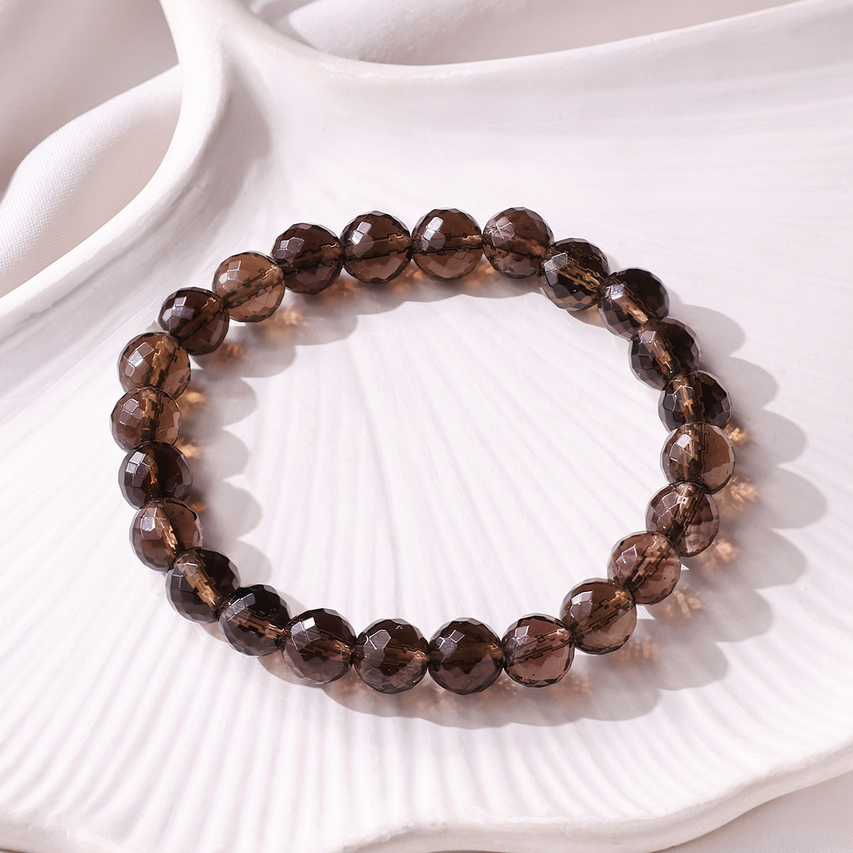 Smoky Quartz Faceted Bracelet (1)