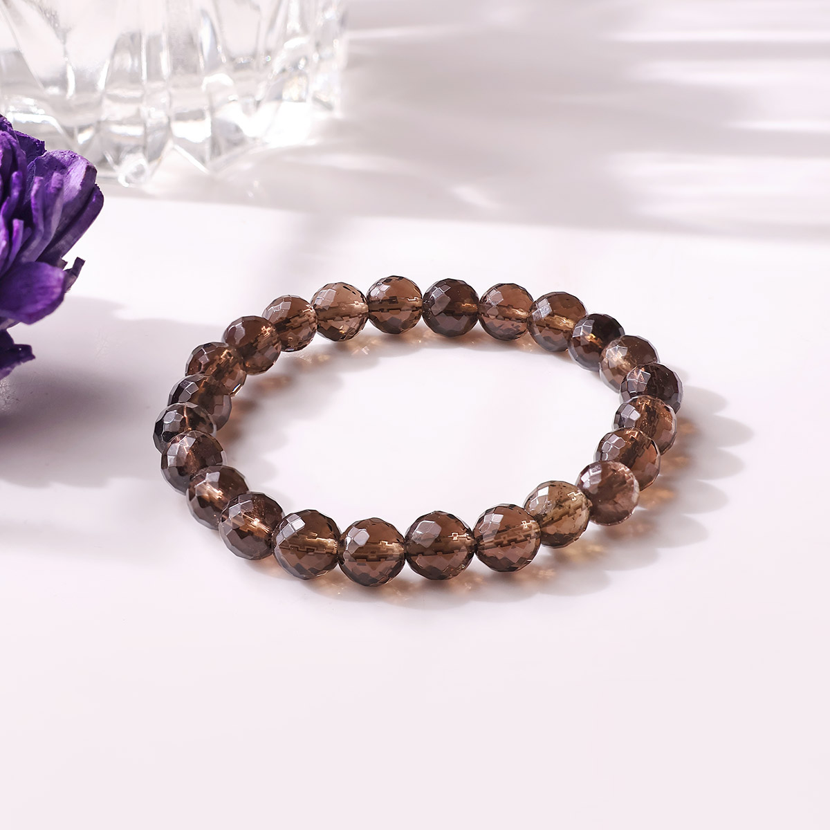 Smoky Quartz Faceted Bracelet (10)