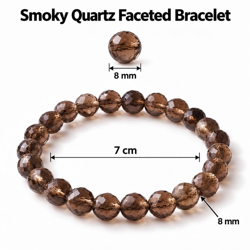 Smoky Quartz Faceted Bracelet smoky quartz faceted bracelet