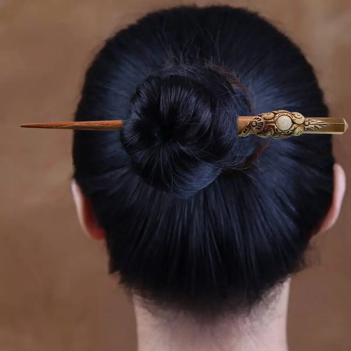 Tiger Eye Hair Bun Sticks-Shubhanjali (2) Shop Tiger Eye Crystal Hair Bun Sticks