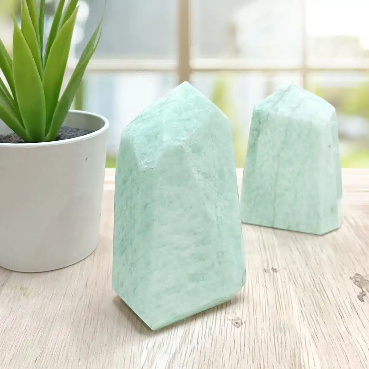 Amazonite Free Form Points-Shubhanjali (5) Shop Amazonite Crystal Free Form Points