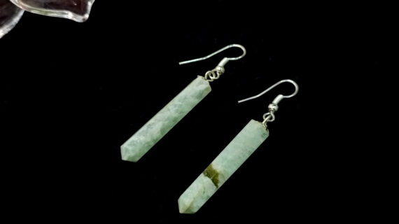 Amazonite Pencil Earring