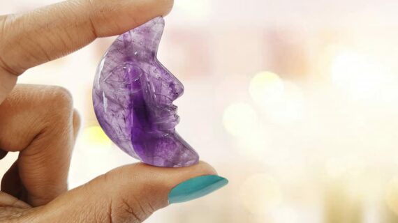 Amethyst Half Moon Shape