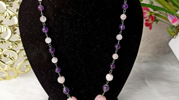 Amethyst Rose Quartz Necklace